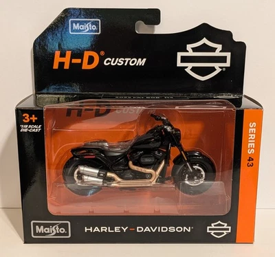 Maisto Harley Davidson 2022 Black Fat Bob 114 Series 43 1:18 fundido a presión Foto 1 de 4