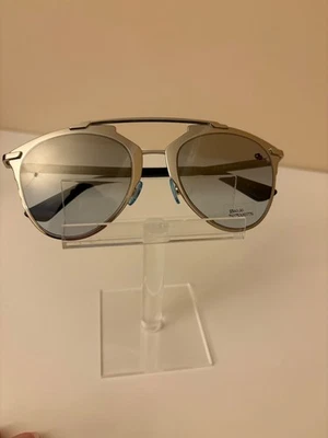 Óculos de Sol Christian Dior Feminino Reflectido/S TK1 Azul Gradiente Prata 52mm NOVO! - Imagem 1 de 4