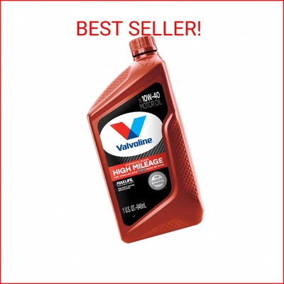 Valvoline High Mileage with MaxLife Technology 10W-40 Synthetic Blend Motor Oil Foto 1 de 2