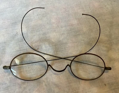 Anteojos antiguos Steampunk borde de alambre de bronce unisex gafas vintage Foto 1 de 4