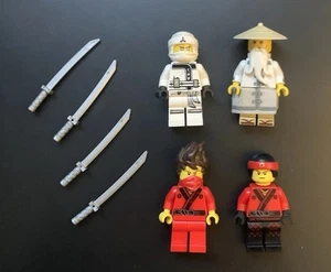 LEGO Ninjago Movie Minifigure Set Sensei Wu Zane and 2 Kai Minifigures Lot Of 4 - Picture 1 of 4