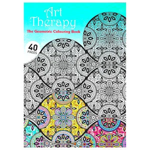 NEW Art Therapy Geometric Adults colouring book Creative Anti Stress Mandalas - Imagen 1 de 2