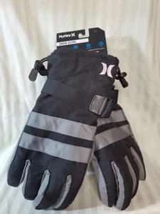 Hurley Herren Block Party Schnee Ski Snowboard Handschuhe - Schwarz / Grau - Größe S/M - Bild 1 von 6