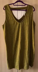 TU Mustard Sleeveless Tunic Top - Size UK 20 - Picture 1 of 2