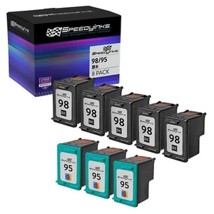 Reman replacement for HP 98 (C9364WN) & HP 95 (C8766WN) 5 Black & 3 Color - Picture 1 of 5