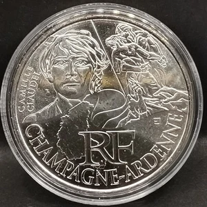 10 EURO ARGENT 2012 CHAMPAGNE ARDENNES / REGIONS FRANCE SILVER EUROS - Picture 1 of 3