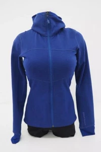 Black Diamond Women's Polartec Thermal Top Full Zip Blue Size XS Hooded L/S - Picture 1 of 4