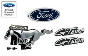 1996-1998 Ford Mustang GT Front Grille Running Horse, 4.6 Fender, trunk emblems - Picture 1 of 4
