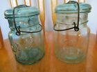 Pint Size Blue Ball Ideal Canning Jars And Blue Glass Wire Bale Reg Mouth Lids