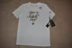 Nike New Orleans Saints LASER LES SAINTS ROULERb Herren-T-Shirt weiß neu mit Etikett - Bild 1 von 1