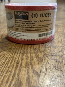 Dayton (1) 1UG89 Vacuum Accessory Back Pack HEPA Cartridge Filter 0.3 Microns - Picture 1 of 7