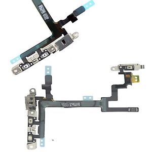 For iPhone 5 Power Flex Cable Volume Button & Mute Switch With Brackets 