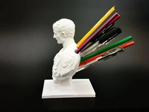Julius Caesar Ides of March Pen / Pencil Holder Sculpture Desktop Pen Holder - Picture 1 of 5