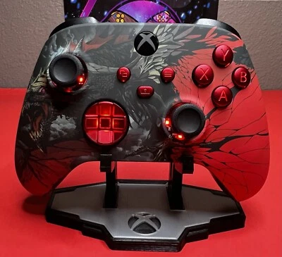 Dragon theme - RGB LED - Vampire Red - Custom Wireless Controller for Xbox Or PC - Image 1 of 4