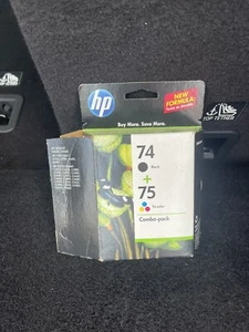 Genuine HP 74 75 Ink Cartridge Combo-for HP C4580 C5580 Printer-OEM - Picture 1 of 3