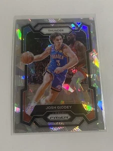 Josh Giddey 2023-24 Panini Prizm Cracked Ice Silver Thunder New Hot Early Releas - Picture 1 of 1