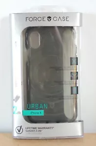 Coque renforcé de téléphone Urban noir transparent Iphone X Tryax Force Case - Picture 1 of 3