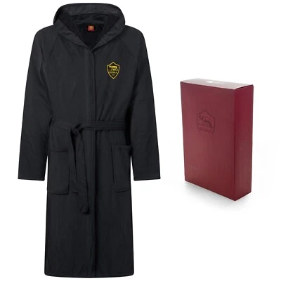 HERMET Accappatoio Premium A.S. Roma adulto in microspugna di cotone S M L XL XXL