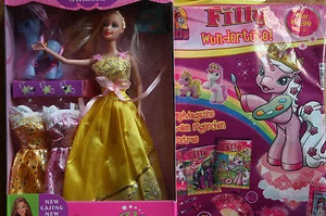 **Filly-Wundertüte + Fashion Vogue Girl (7)****unbespielt**neu - Picture 1 of 1
