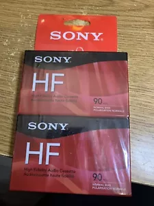 Sony HF High Fidelity Normal Bias Audio Cassette 90 minutes NEW sealed 2 pack - Picture 1 of 4