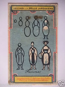 CHROMOS CHICORÉE LA BELLE JARDINIÈRE PASTILLES CHAUSSON FEMME C. BÉRIOT A LILLE. - Picture 1 of 2