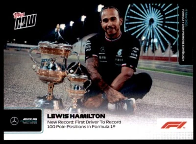 Topps NOW F1 Formula 1 (2021) Mercedes Lewis Hamilton 100 POLE POSITIONS No. 8 - Image 1 of 2
