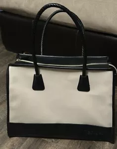 Bolso Cartera TANGER OUTLETS GRANDE TOTE NEGRO Y TOSTADO - NUEVO Sin Etiquetas - Imagen 1 de 12