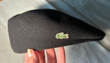 LACOSTE Black Wool Logo Hat 3 ~ Devanlay ~ Flat Cap Beret ~