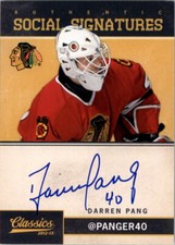 2012-13 Classics Signatures Social Signatures #SSPAN Darren Pang Auto - NM-MT