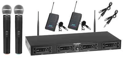 Klasse Funkmikrofonset mit 2 Handsendern & Lavaliermikros mit 50 m Reichweite - Bild 1 von 4