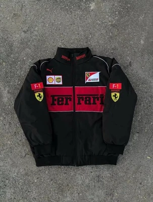 Vintage Ferrari Racing Jacket F1 Team Scuderia Embroidered Logo Mens  Red& White - Image 1 of 4