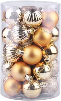 34 peças enfeites de árvore de Natal à prova de quebra decoração de bolas penduradas - Imagem 1 de 4