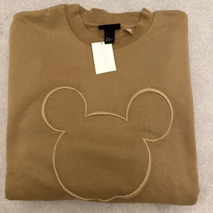 H&M Mens Beige Mickey Mouse Sweatshirt Size XL Brand New - Picture 1 of 5