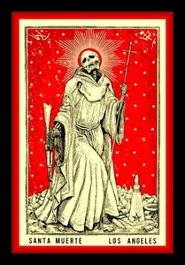 4.75" Santa Muerte LA vinyl sticker. Grim Reaper, Catholic Angel of Death decal - Picture 1 of 2