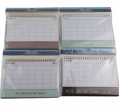 Jot 2026 Monthly Small Standing Flip Spiral Stand Up Desk Calendar 8.5x6" Choose