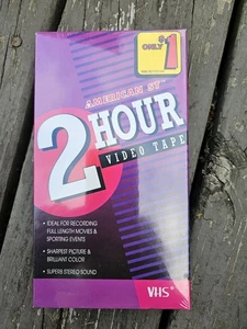 SEALED/NEW American St. 2 Hour Blank Videocassette Tape for VHS Recordable Video - Picture 1 of 1