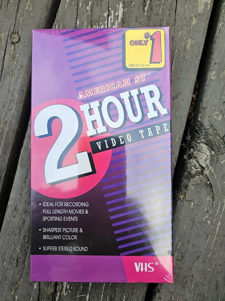 Cinta de videocassette en blanco American St. 2 horas sellada/nueva para video grabable VHS Foto 1 de 1