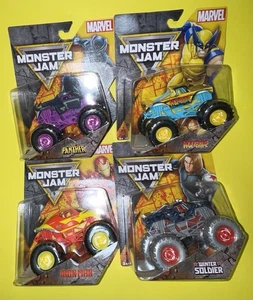 2025 MONSTER JAM 1.64 MARVEL SERIES 4 COMPLETE SET OF 4 -SPIN MASTER - Picture 1 of 1