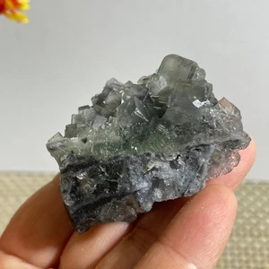 61g Raro Transparente Azul-Verde Cubo Fluorita Mineral Cristal Espécimen/China - Imagen 1 de 13