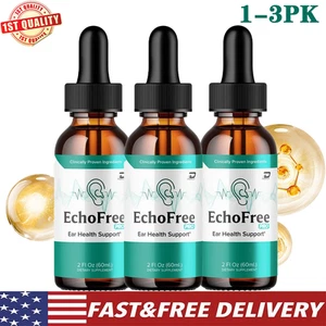 1-3 Stück Echo Free Pro Gesunde Ohrstütze - Flüssige Tropfen für die Ohrengesundheit 60ML - Bild 1 von 23