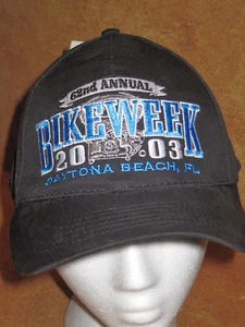 Gorra de béisbol para motocicleta Bikeweek 2003 ajustable nueva con etiquetas - Imagen 1 de 2