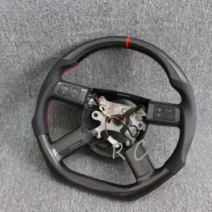 Carbon Fiber Steering Wheel Fits Chrysler 300C Charger Challenger SRT8 05-09 - Picture 1 of 4