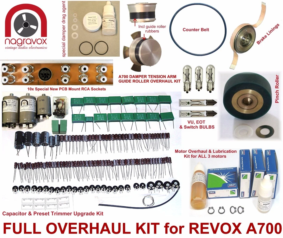 Revox A700 Tape Recorder Full Service Overhaul Kit