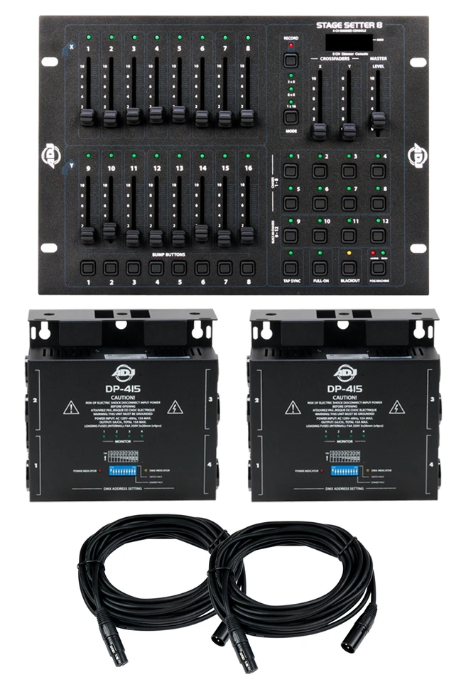 American DJ STAGE PAK 1 DMX Lighting Controller Pack w/Stage Setter+Dimmer Packs - Image 1 of 1