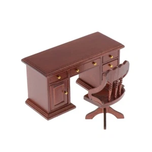 1:12 Dolls House Writting Desk Set Furniture Decorative Accessory - Picture 1 of 9