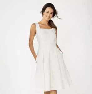 Draper James RSVP Roses Fit & Flare Dress Ivory 2X Wedding Cottagecore Tea Event - Picture 1 of 22