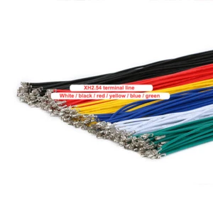 10pcs 20cm XH2.54 terminal wire Single head Pressure reed Connecting line 6color - Photo 1/5