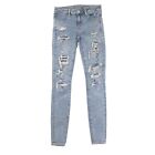 American Eagle Outfitters Distressed Blue Jegging Womens 2 Long