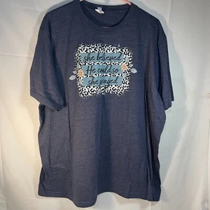 She believe HE could so She Prayed Women's Plus T-shirt 3X Love in Faith Blue - Picture 1 of 4