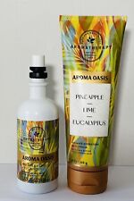 Bath & Body Works Aroma Oasis PINEAPPLE LIME EUCALYPTUS Oil Mist Body Cream Set